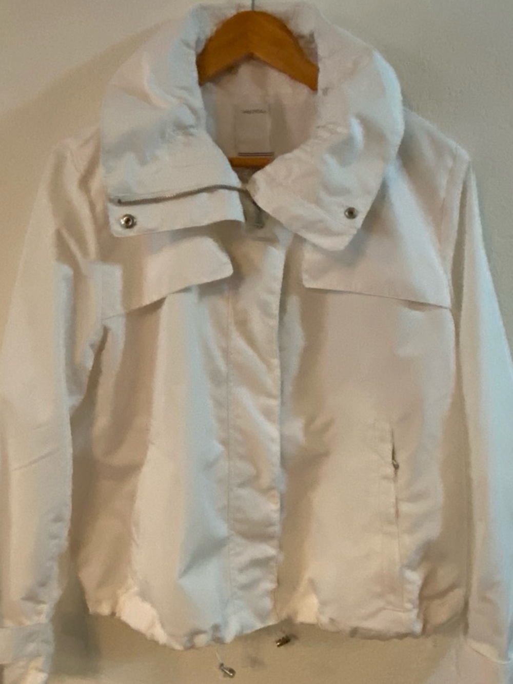 Nautica White Rain Resistant Flap Jacket